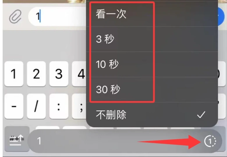 使用电报发送自毁型媒体步骤2